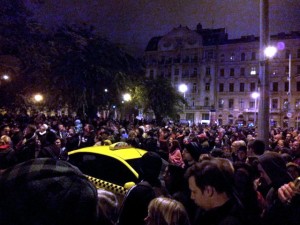 A budapesti tüntetés az internetadó ellen