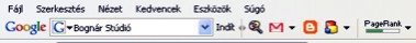 PageRank mérő lécecske | Google Toolbar kép
