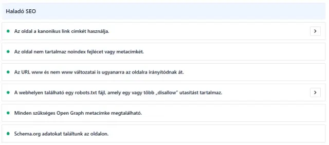 Konkurencia honlapjának elemzése AIOSEO-ból.