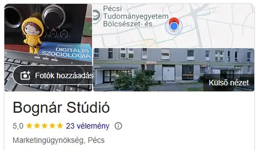 A Bognár Stúdió Google Cégprofil cimképe